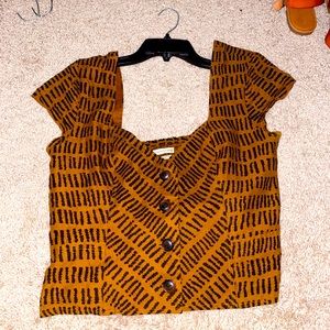 Brown and Black Top from UrbanOutfiters